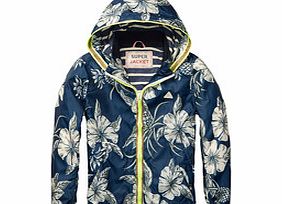 Boys blue floral patterned jacket