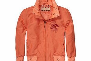 Boys orange long-sleeved bomber jacket
