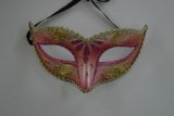 Shudehuill Venetian Masquerade Mask Pink and Gold Brand New
