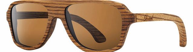 Ashland Zebrawood Sunglasses - Brown