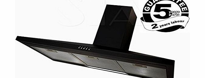 SIA CH101BL 100cm Chimney Cooker Hood Kitchen Extractor in Black
