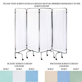 This set of Polyester Screen Curtains comes in blue and can easily be fitted to the White or Silver 