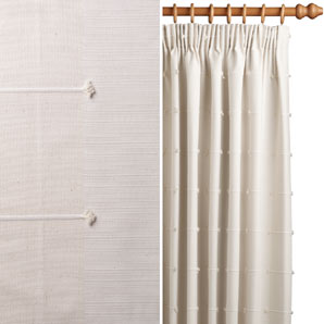 Pencil Pleat Curtains- Natural- W229cm x Drop 183cm