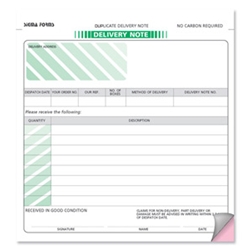 Delivery Note Business Form 2 Part Set Ref