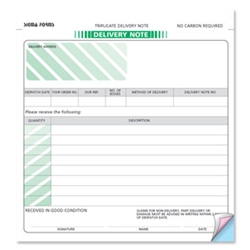 Delivery Note Business Form 3 Part Set Ref