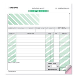 Invoice Set Business Form 2 Part Set Ref