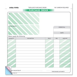 Purchase Order Business Form 3 Part Set
