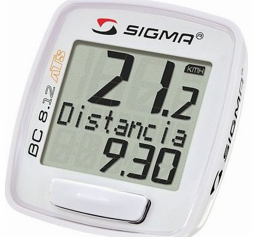 Sigma Sport BC8.12 ATS Wireless Cycle Computer - White