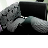 Chillout Accessories 2 Charcoal Cushions - 1 plain and 1 patterned