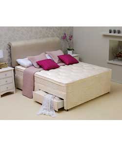 Clevedon Cushion Top King Size Divan - 2 Drawers
