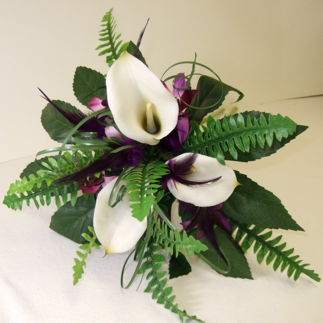 Silk Bouquets Calla Lily and Orchid Posy