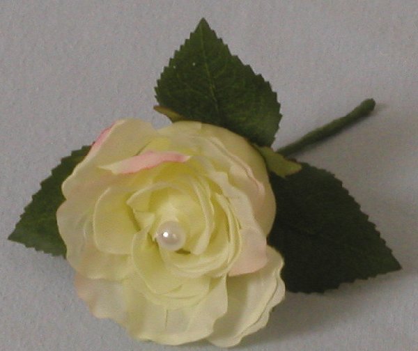 Silk Bouquets Ivory Rose Buttonhole