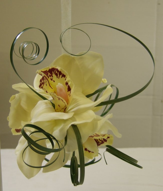 Silk Bouquets Orchid Pomander