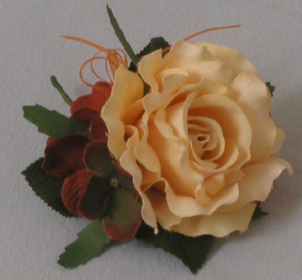 Silk Bouquets Peach Rose Corsage