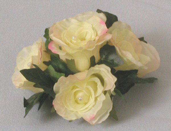 Silk Bouquets Rose Wedding Cake Topper