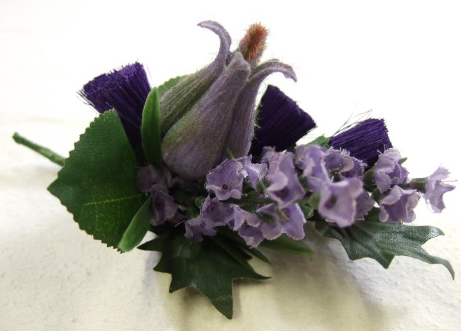 Silk Bouquets Scottish Thistle Corsage