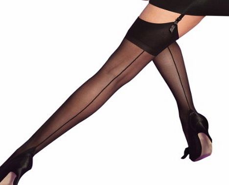 Silky Hosiery Silky Scarlet Seamer seamed stockings black one size 50`` - 58``