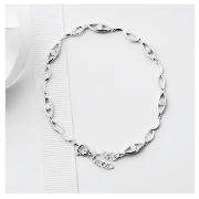 Silver Cubic Zirconia Open Link Bracelet