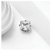 Silver Cubic Zirconia Square Single Stud