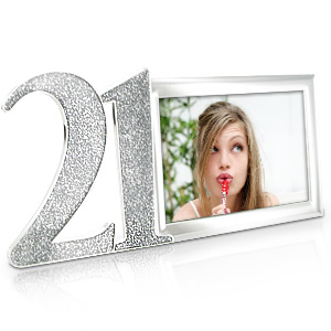 Glitter 21st Birthday Photo Frame