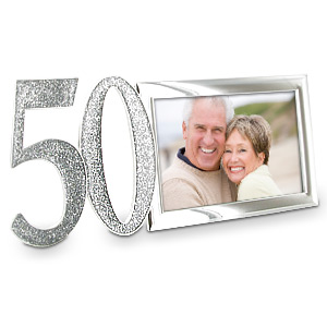 Glitter 50th Birthday Photo Frame