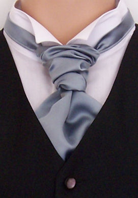 Silver Grey Scrunchie Cravat