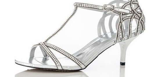 Heel Strap Detail Diamante Sandals