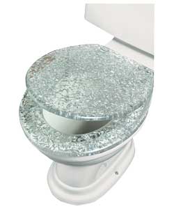 Silver Leaf Toilet Seat