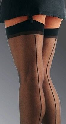 Silver Legs 15 Denier Seamed Stockings (Black)