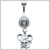 SILVER Mouse Navel Bar Attachment