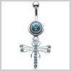 Multi Jewelled Dragonfly Navel Bar Attachment