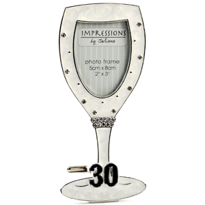 silver Plated 30th Birthday Champagne Glass