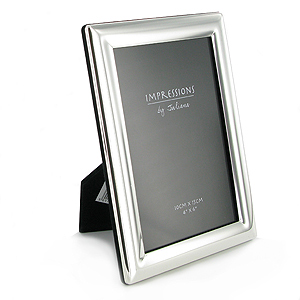 Silver Plated 4 x 6 Curved Edge Photo Frame