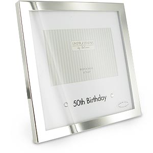 Plated 50th Birthday Mount Photo Frame