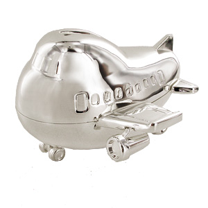 Plated Jumbo Jet Aeroplane Money Box