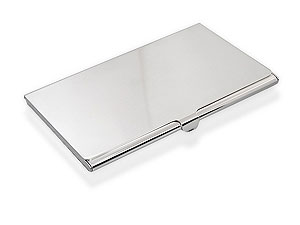 Silver Plated Plain Card Case 014012