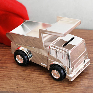 Plated Tipper Truck Money Box Piggy Bank