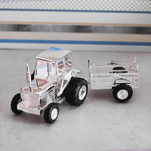 Plated Tractor and Trailor Money Box
