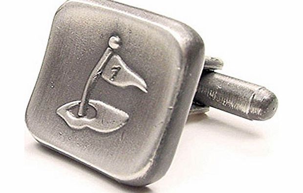 Silver Smith Vintage Golf Hole in One First Hole Cufflinks Cuff Links