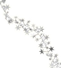 Silver Stars Wire Garland 3.7m