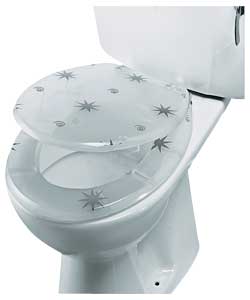 SILVER Swirls Toilet Seat