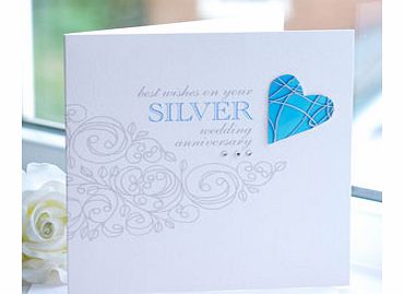 SILVER Wedding Anniversary Card
