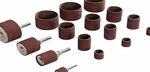 Silverline 381141 13/19/25/38 mm Diameter Drum Sanding Kit (20 Piece)