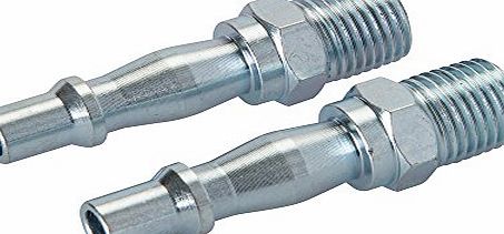 Silverline 918523 Air Line Bayonet Male Thread Coupler, 1/4 inch BSP - Pack of 2