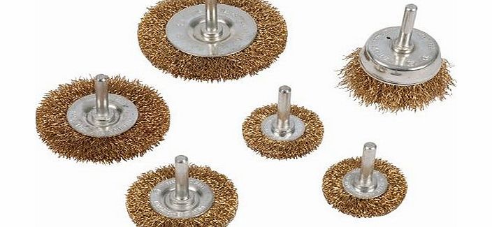 Silverline Tools Silverline 993067 Wire Wheel and Cup Brush Set 6-Pack 6mm Shank