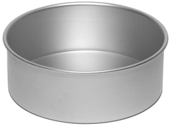 silver anodised 10in Cake pan  solid