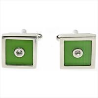 Simon Carter Green Square Infinity Cufflinks by