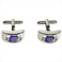 Simon Carter Purple Crystal Arch Cufflinks by