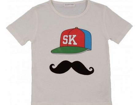 Moustache Baseball Cap T-shirt Off white `4