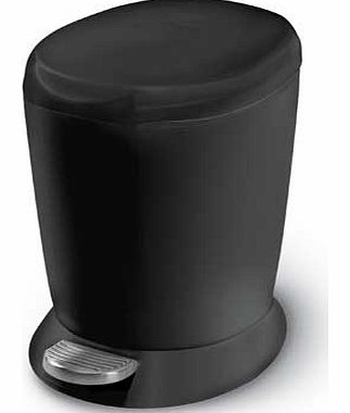 6L Plastic Pedal Bin - Black